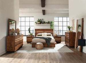 Winslow Wood Eastern King Panel Bed - Smokey Walnut