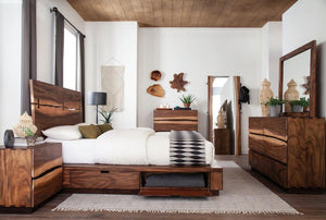 Winslow Wood Eastern King Storage Panel Bed - Smokey Walnut