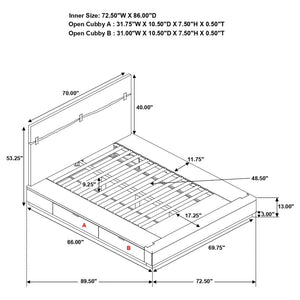 Winslow Wood Queen Storage Panel Bed - Smokey Walnut