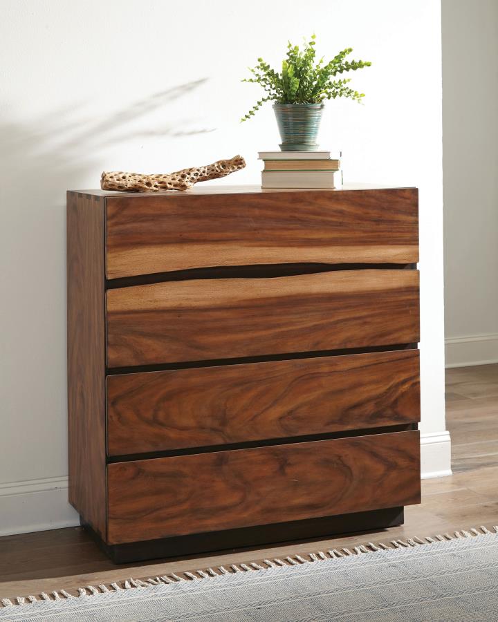 Winslow 4-drawer Bedroom Chest - Smokey Walnut