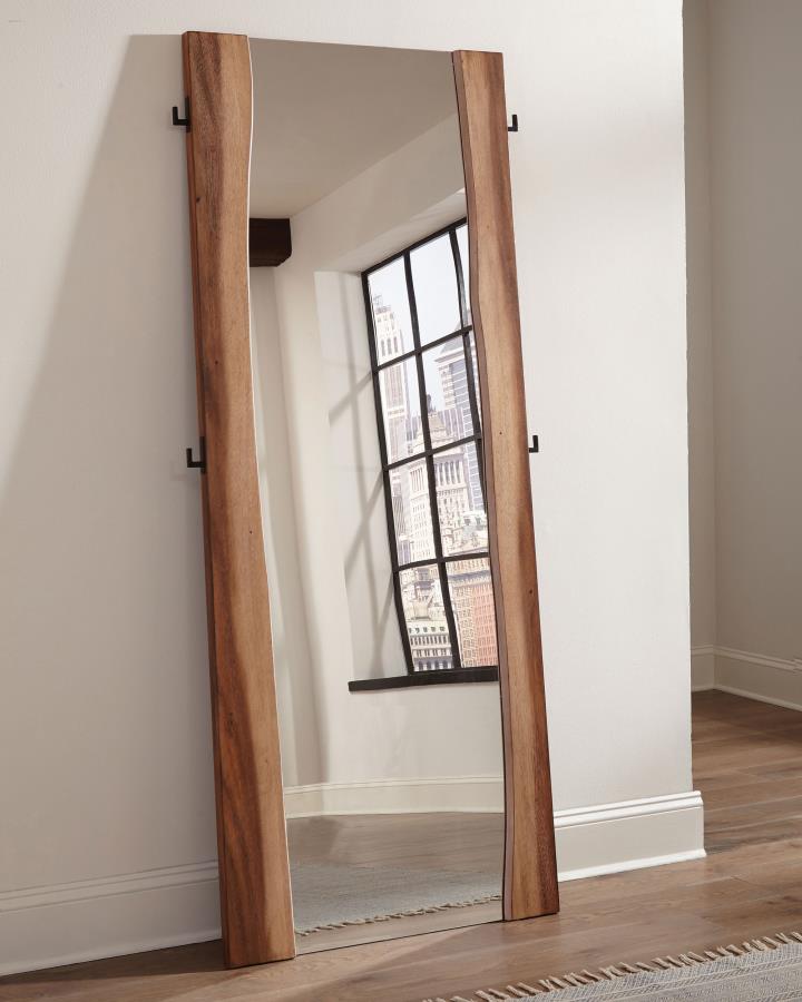 Winslow 31 x 76 Inch Standing Floor Mirror - Smokey Walnut