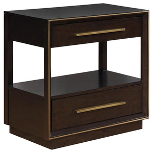 Durango 2-drawer Nightstand - Smoked Peppercorn