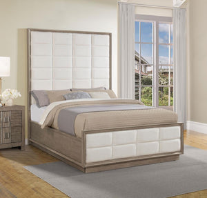 Durango Wood Queen Panel Bed - Washed Oak