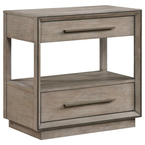 Durango 2-drawer Nightstand Bedside Table - Washed Oak