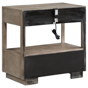 Durango 2-drawer Nightstand Bedside Table - Washed Oak