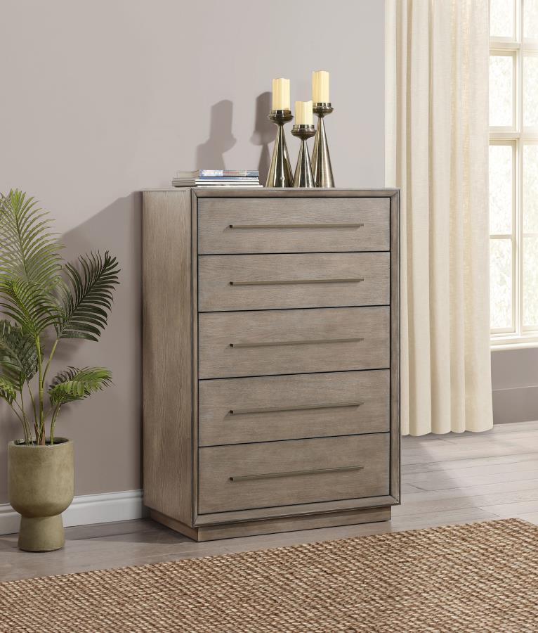 Durango 5-drawer Chest - Washed Oak