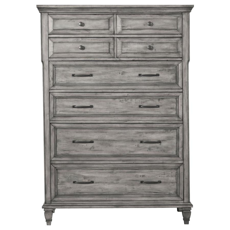 Avenue 8-drawer Bedroom Chest - Weathered Grey