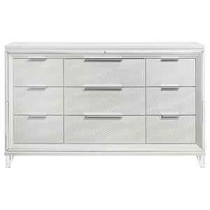 Marmore 9-drawer Dresser Cabinet - White