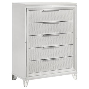 Marmore 5-drawer Bedroom Chest of Drawers - White