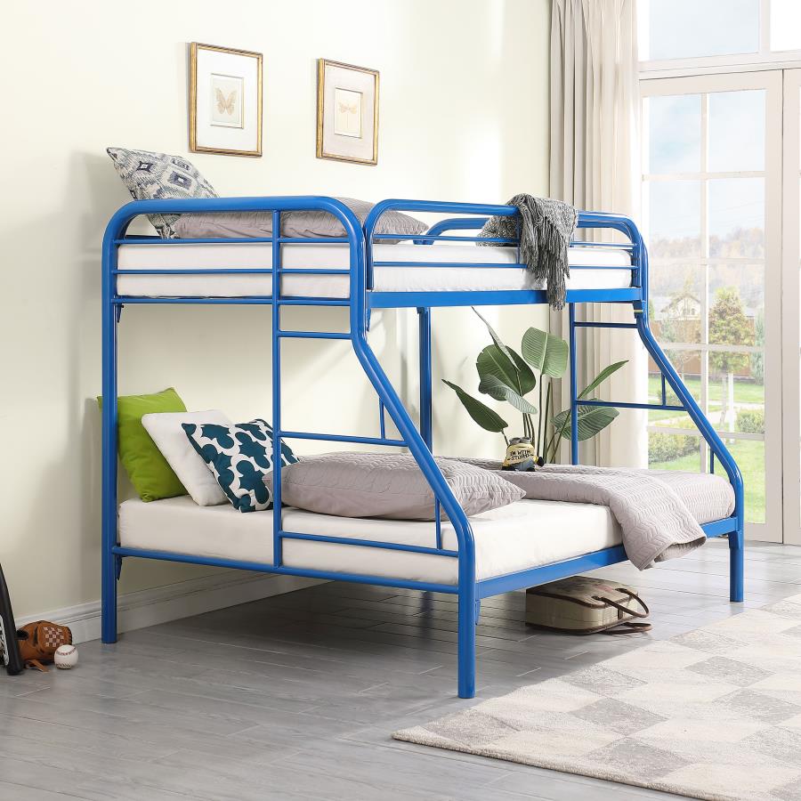 Morgan Metal Twin Over Full Bunk Bed - Blue