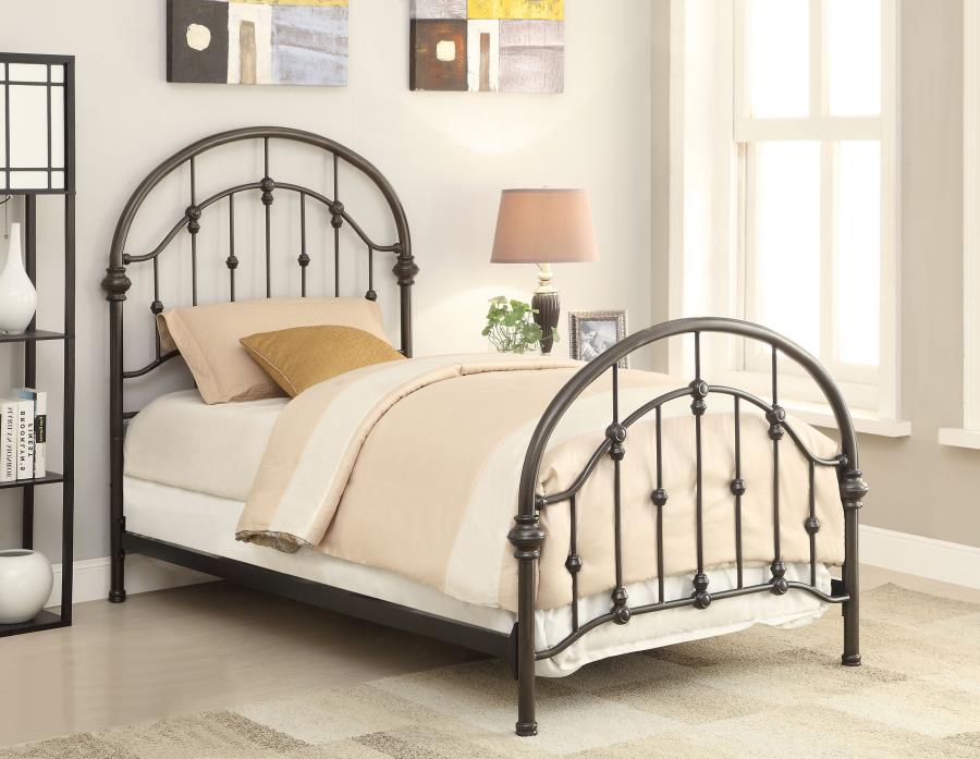 Rowan Metal Full Open Frame Bed - Dark Bronze