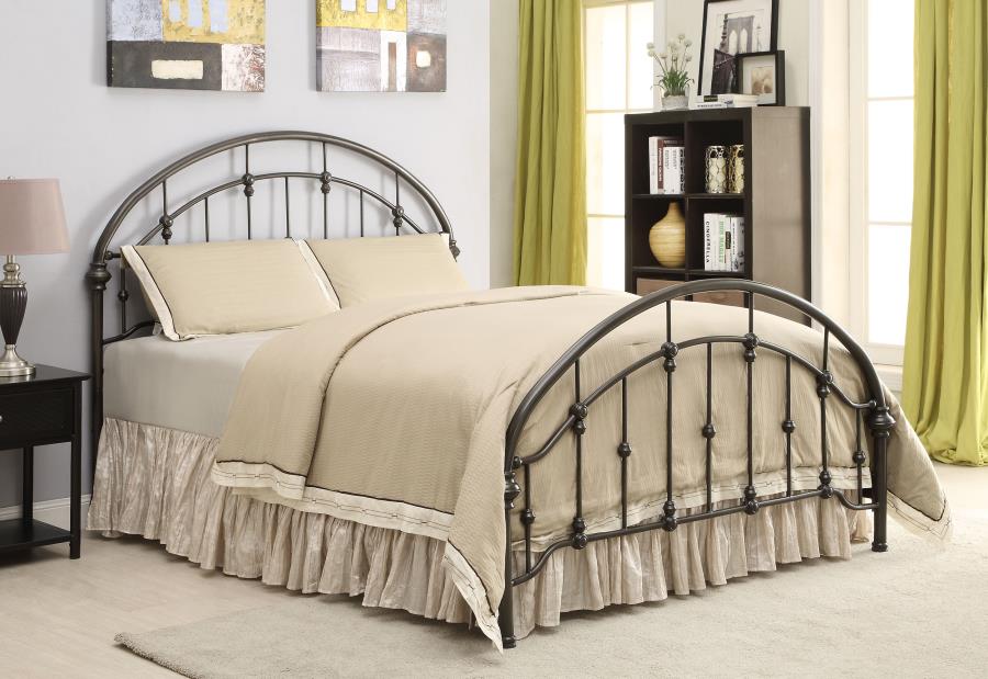 Rowan Metal Eastern King Open Frame Bed - Dark Bronze