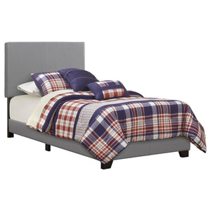 Dorian Upholstered Twin Panel Bed - Grey