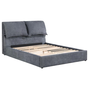 Laurel Upholstered Queen Panel Bed - Dark Grey