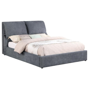 Laurel Upholstered Queen Panel Bed - Dark Grey