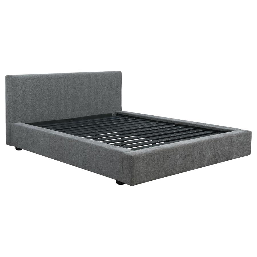 Gregory Upholstered Queen Panel Bed - Graphite