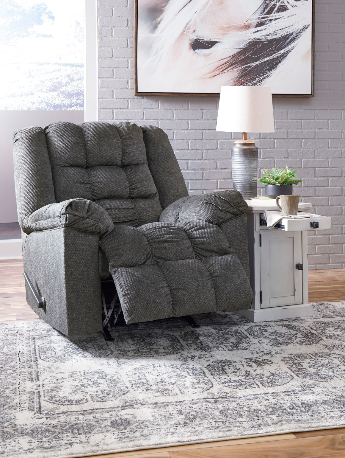 Drakestone Recliner - Charcoal