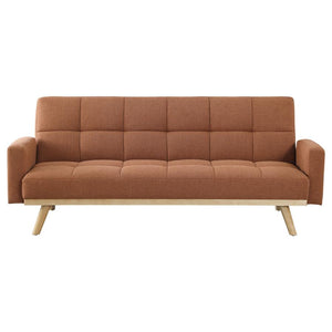 Kourtney Upholstered Tufted Convertible Sofa Bed - Terracotta