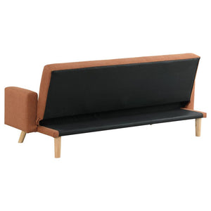 Kourtney Upholstered Tufted Convertible Sofa Bed - Terracotta