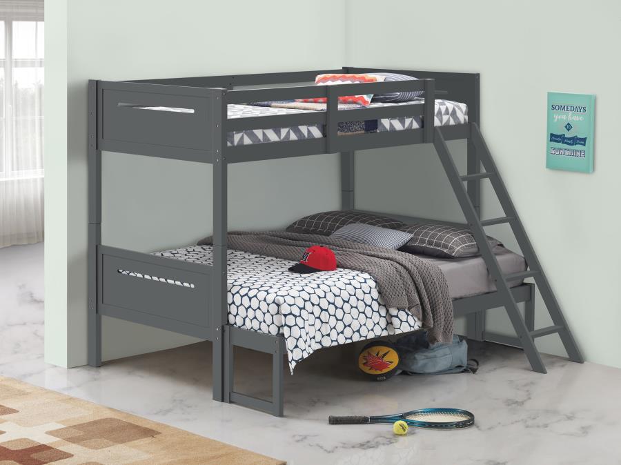 Littleton Wood Twin Over Full Bunk Bed - Grey