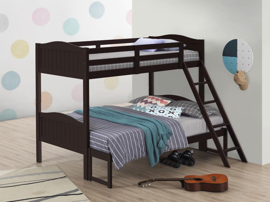 Arlo Wood Twin Over Full Bunk Bed - Espresso