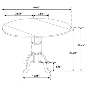 Allison 5-piece Round Drop Leaf Dining Table Set - White