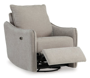 McBurg Swivel Power Recliner - Taupe