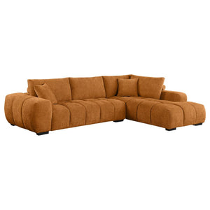 Camacho Upholstered Chaise Sectional Sofa - Orange