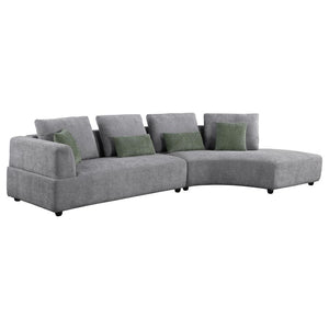 Toscano Upholstered Sectional Sofa - Grey