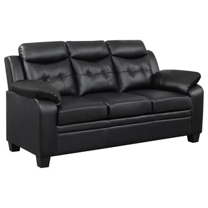 Finley Upholstered Padded Arm Tufted Sofa - Black