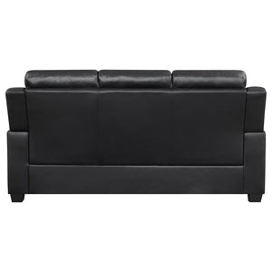 Finley Upholstered Padded Arm Tufted Sofa - Black