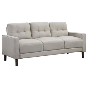 Bowen Upholstered Track Arm Tufted Sofa - Beige