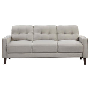 Bowen Upholstered Track Arm Tufted Sofa - Beige