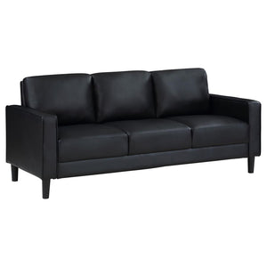 Ruth Upholstered Track Arm Sofa - Black