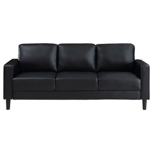 Ruth Upholstered Track Arm Sofa - Black