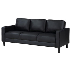 Ruth Upholstered Track Arm Sofa - Black