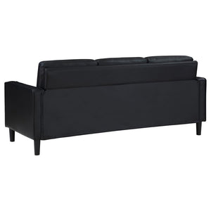 Ruth Upholstered Track Arm Sofa - Black