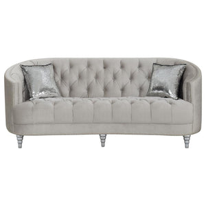 Avonlea Upholstered Sloped Arm Sofa - Grey Velvet