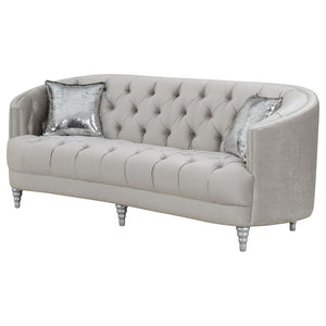 Avonlea Upholstered Sloped Arm Sofa - Grey Velvet