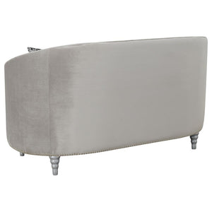 Avonlea Upholstered Sloped Arm Sofa - Grey Velvet