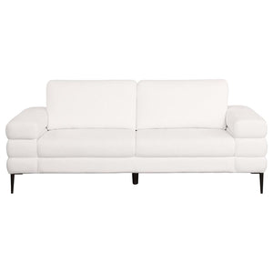 Jessel Chenille Upholstered Track Arm Sofa - Ivory