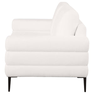 Jessel Chenille Upholstered Track Arm Loveseat - Ivory