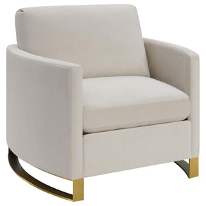 Corliss Upholstered Arched Arm Accent Chair - Beige