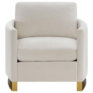 Corliss Upholstered Arched Arm Accent Chair - Beige