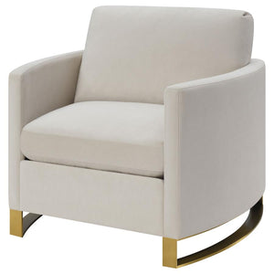 Corliss Upholstered Arched Arm Accent Chair - Beige