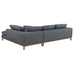 Persia Upholstered Track Arm Sectional Sofa - Grey