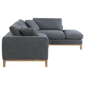 Persia Upholstered Track Arm Sectional Sofa - Grey