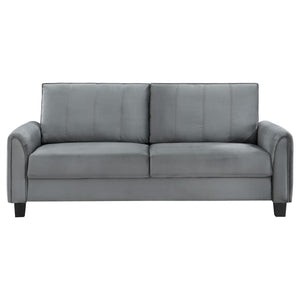 Davis Upholstered Rolled Arm Sofa - Grey