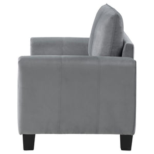 Davis Upholstered Rolled Arm Loveseat - Grey