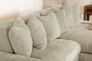 Blaine Upholstered Reversible Chaise Sectional Sofa - Sand